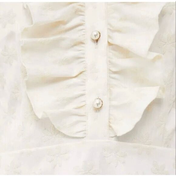 Sister Jane Bridgeton Jacquard Floral Ruffle Dress - Picture 4 of 9